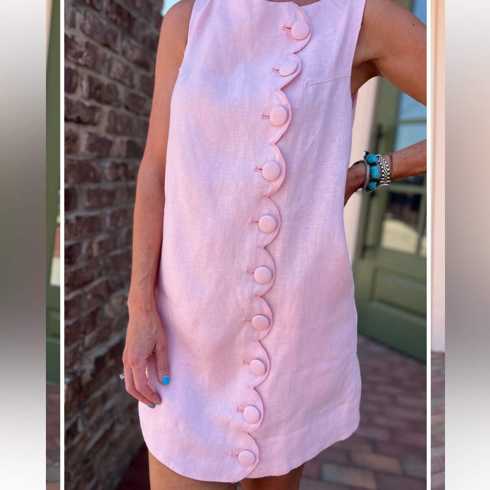 Elegant Pink Sleeveless Dress